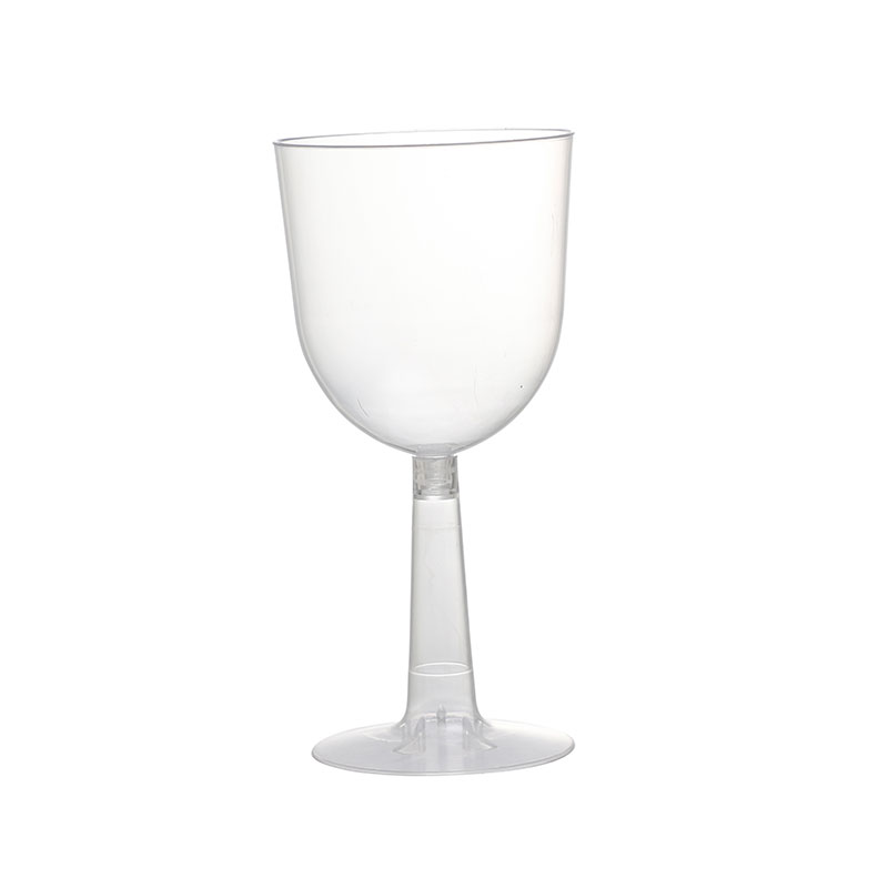 Characteristics of Transparent Color Plastic 2 Sections Wine Cup